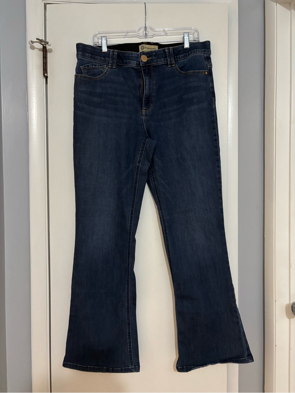 Democracy “Ab”solution Dark Blue Women’s Flare Jeans - Classic Everyday Style
